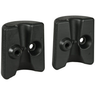 Pack de 4 Pesos para Carpas Plegables Soportes Rellenables con 9,2 kg de Agua o 12 kg de Arena Pesos para Cenador con Perillas de Fijación Ø24x25,5 cm Negro