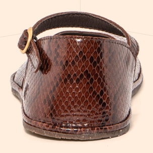 Sandalias N5683 SNAKE CHOCOLATE/ BARE SANDALS color Chocolate