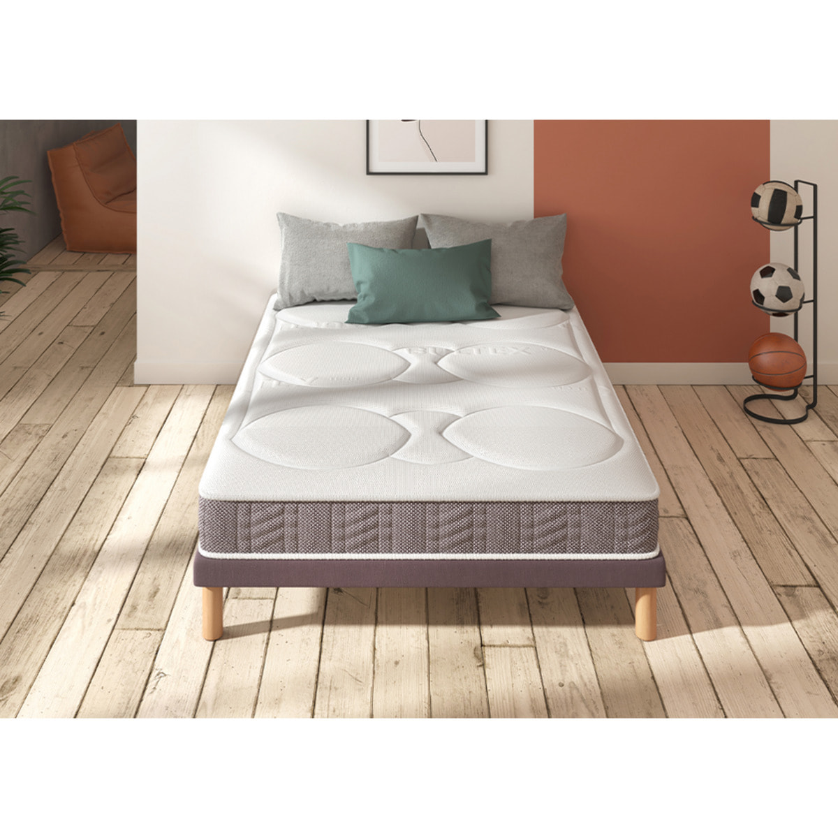 Matelas MEGA 1 place |H 21 cm|confort ferme