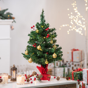 Mini árbol de Navidad con 73 Ramas de PVC ÃÂ¤20x60cm Verde