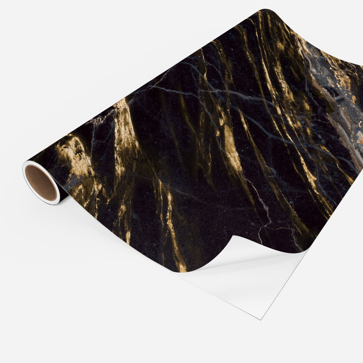 Rouleau revêtement adhésif vinyle au mètre - Sticker lavable Cuisine Meuble Armoire Porte - MARBRE FONCÉ DE BANGKOK