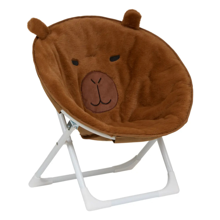 Fauteuil enfant Faltem pliable H.50cm marron