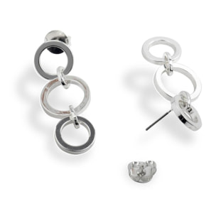 Pendientes Lux by Lux acabados en Rodio