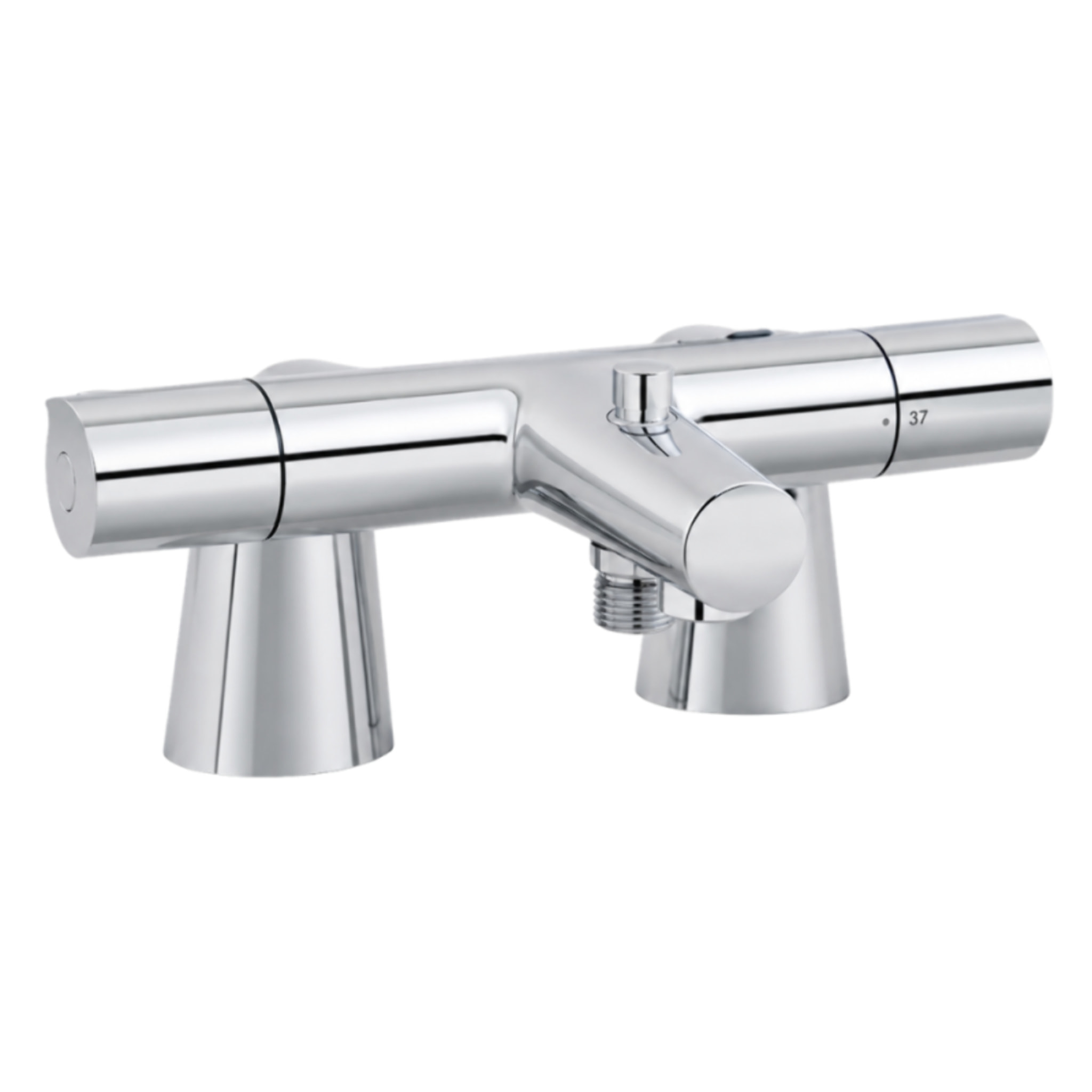 Mitigeur baignoire thermostatique Simone chromé avec colonnettes