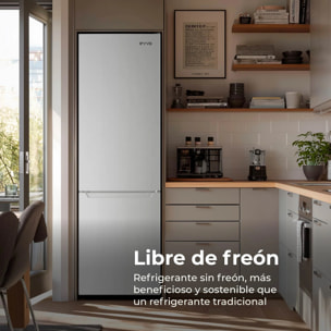Frigorífico Combi EVVO F51, 187 l + 75 l, 176 cm, Blanco, Bajo consumo