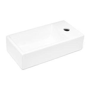 Brevis Lave-mains suspendu avec trou pour robinetterie à gauche, 40,5x20,5x10,5cm (SATBRE4020SL)