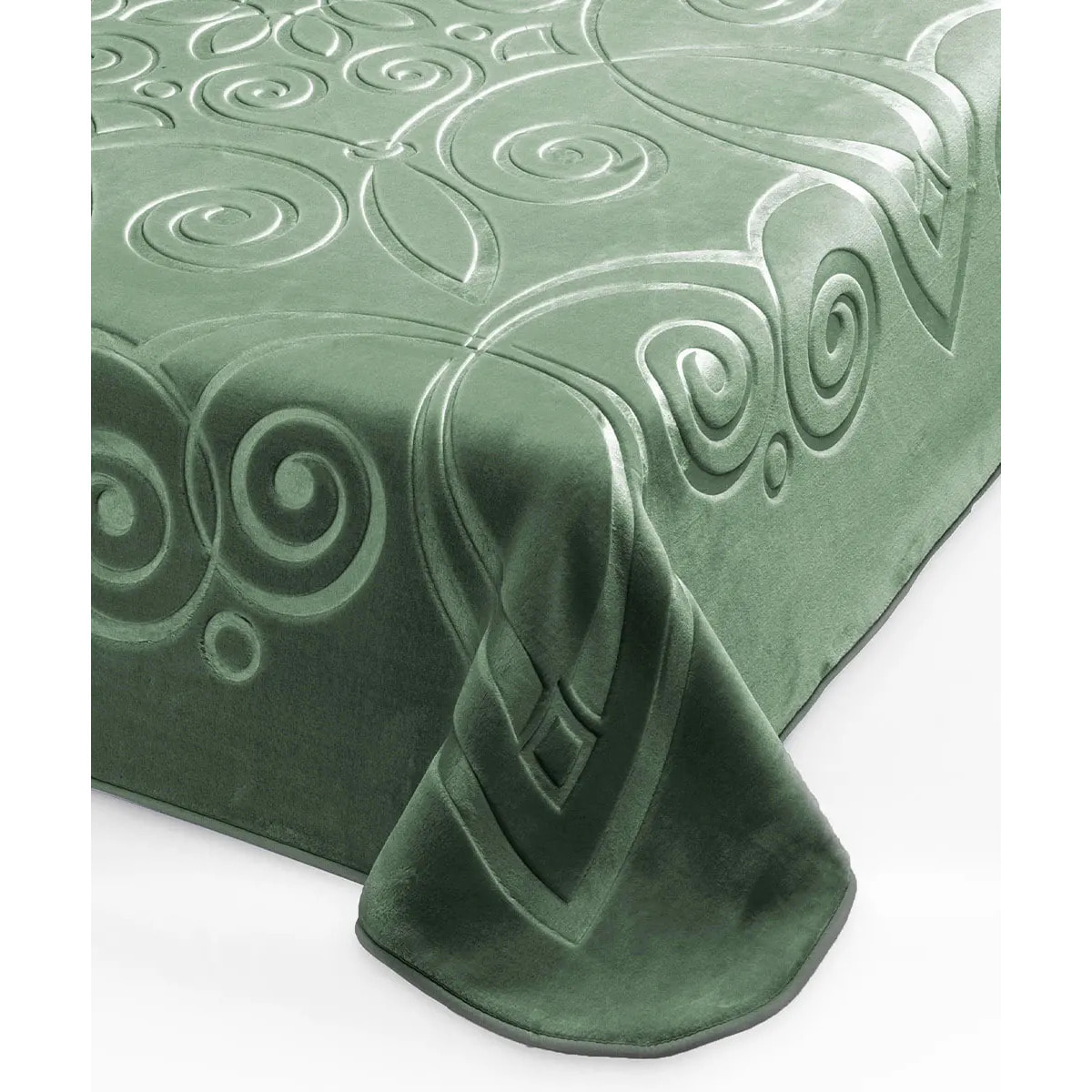 Coperta Plaid Verde Acqua in tinta unita con morbido pile di poliestere