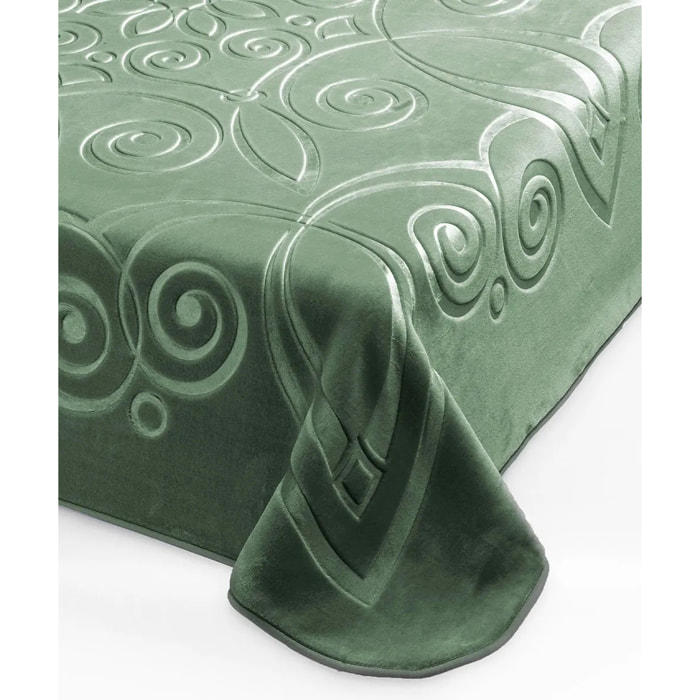 Coperta Plaid Verde Acqua in tinta unita con morbido pile di poliestere