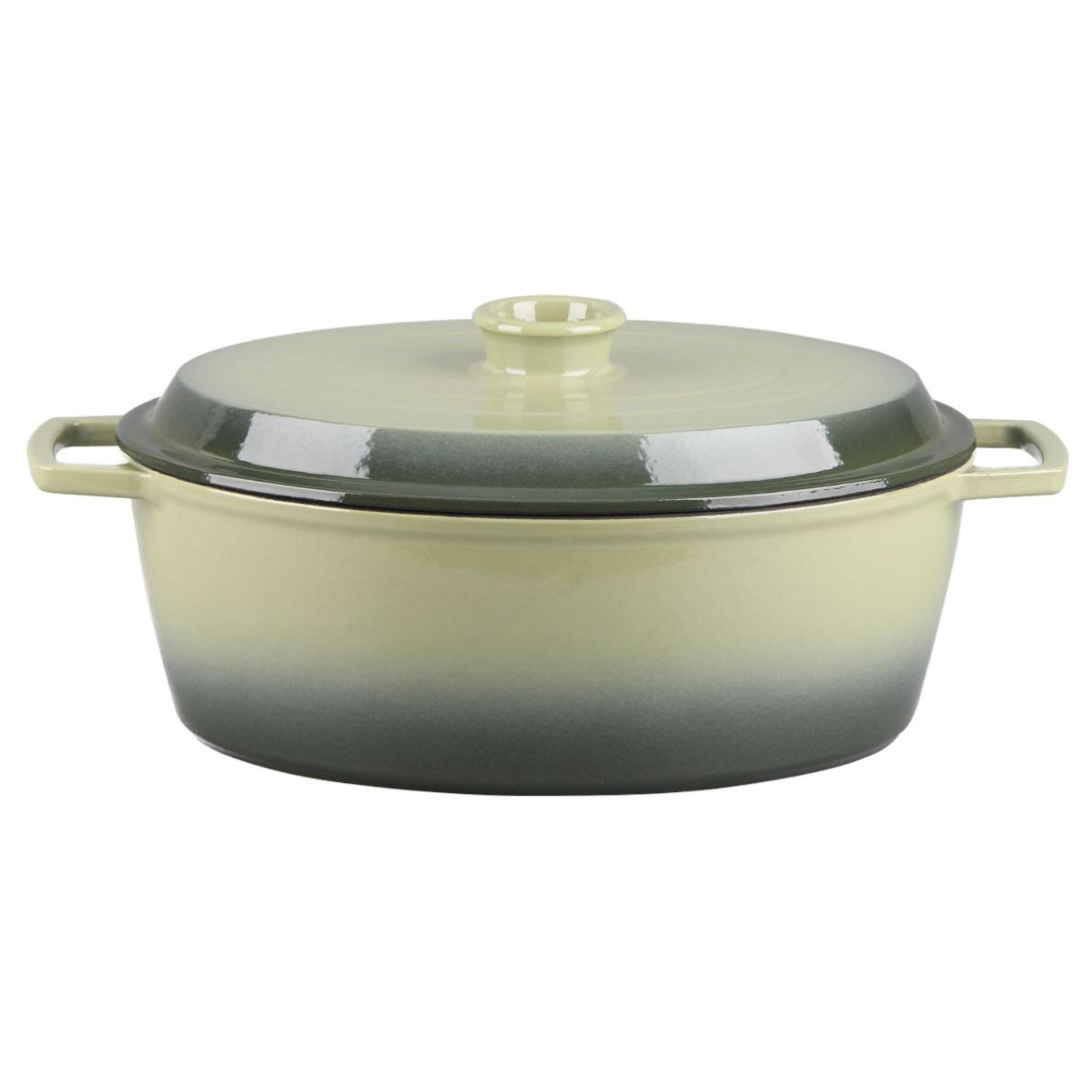 Cocotte en fonte ovale 33cm - "Masseiron Olivine"
