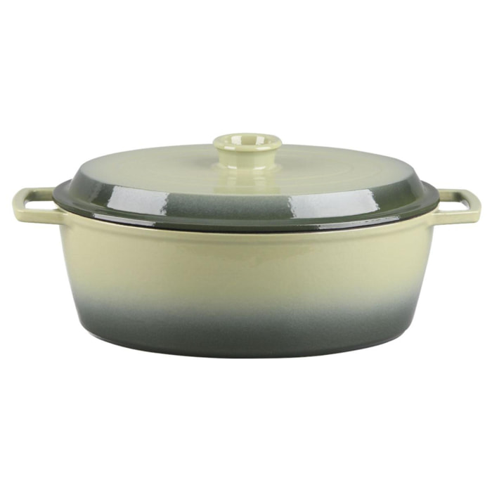 Cocotte en fonte ovale 33cm - "Masseiron Olivine"