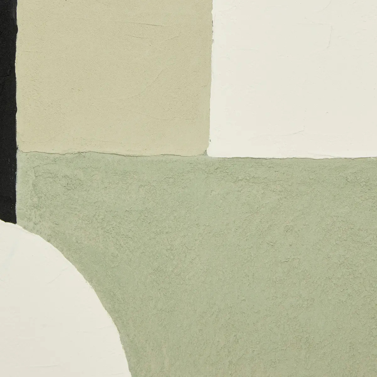 Toile peinte encadrée Giacomo vert Kaki 100x100cm