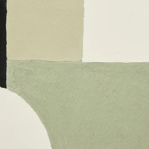 Toile peinte encadrée Giacomo vert Kaki 100x100cm