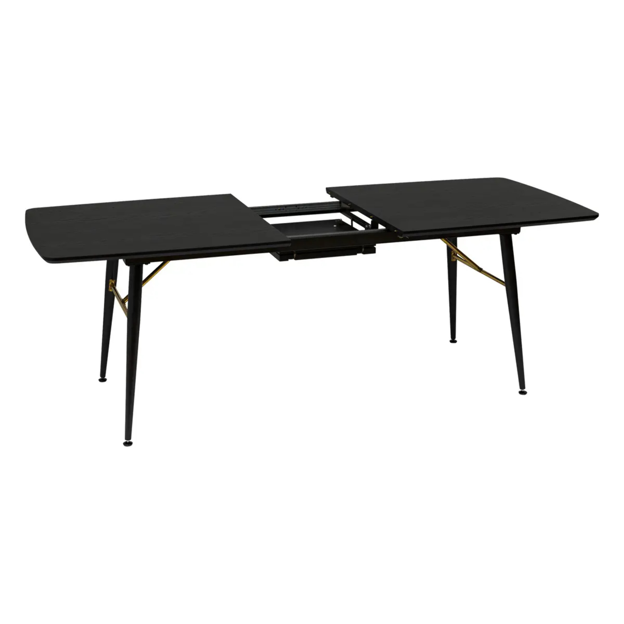 Table à manger extensible Aubrey noir 180x220cm