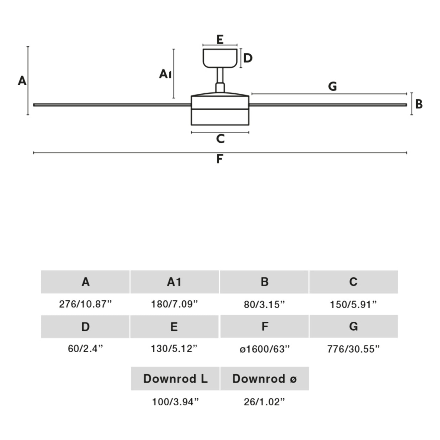 CRUISER XL LED Ventilatore a soffitto nero/aluminium