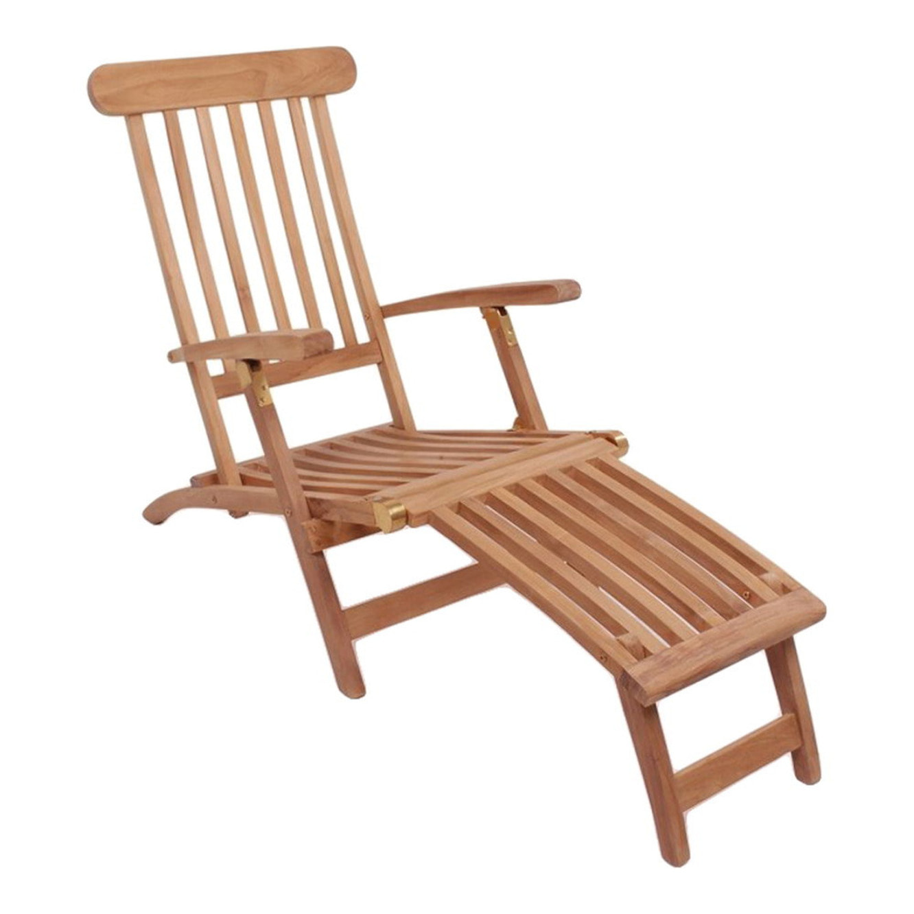Sdraio da giardino Arrecife in teak naturale con schienale regolabile
