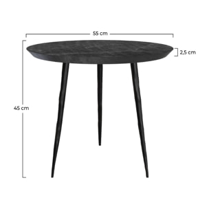 Table d'appoint Minie en ardoise D55 cm