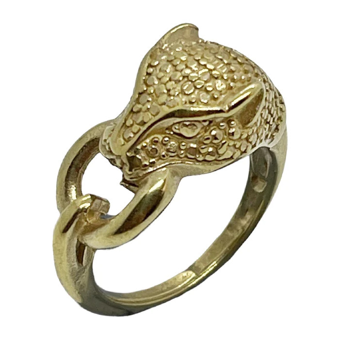 Anillo leopardo Chop dorado