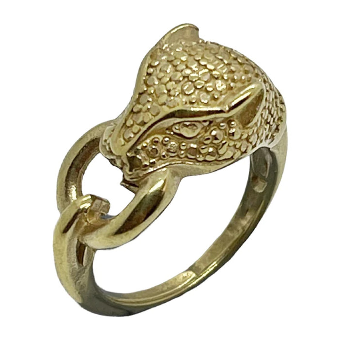 Anillo leopardo Chop dorado