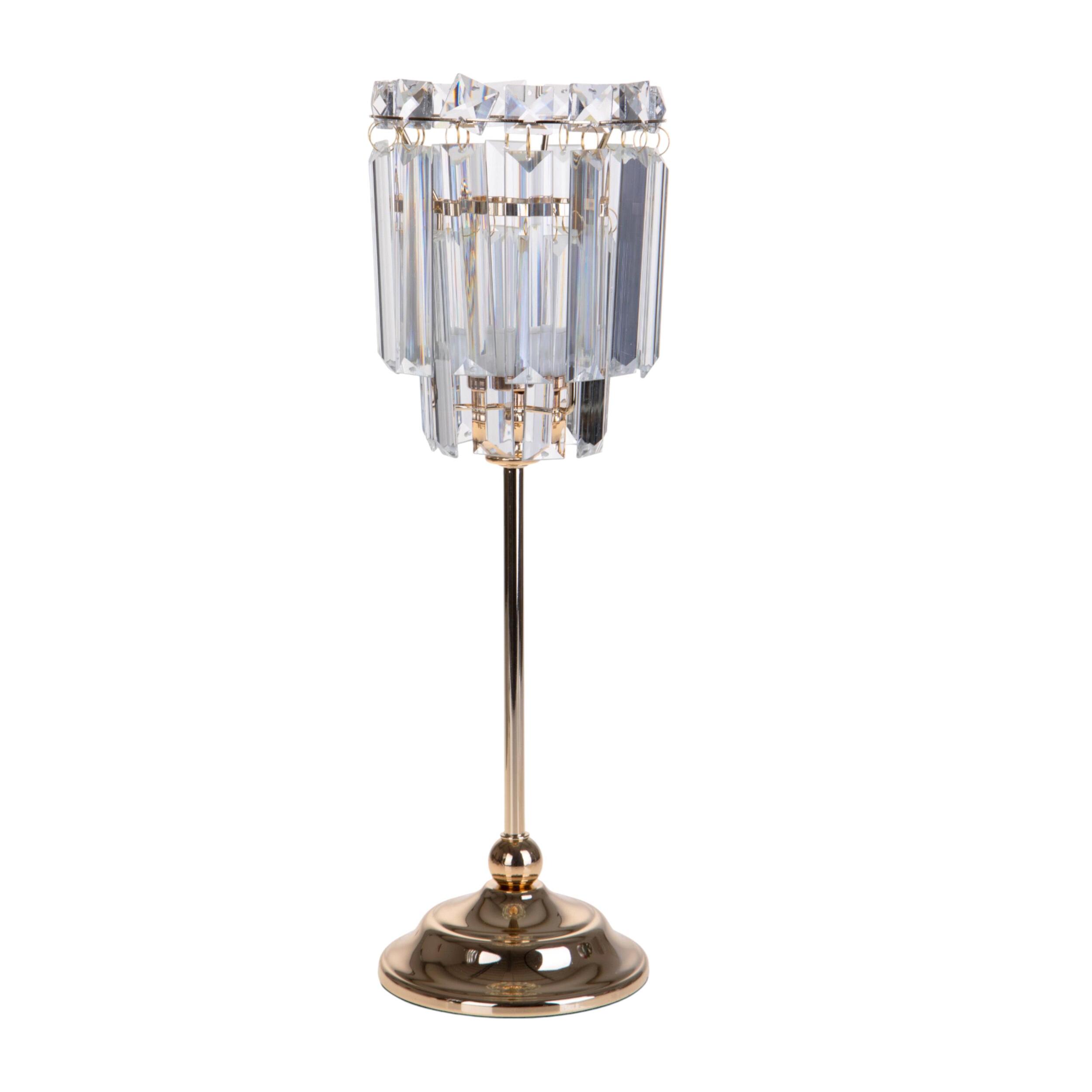 Portatealightcon decori cristallo - Pezzi 1 - ORO - Bianchi Dino SpA