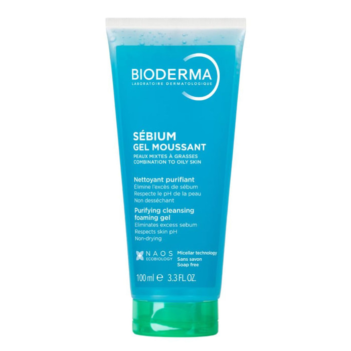 Sébium Gel Moussant - Nettoyant Purifiant Doux Peaux Mixtes à Grasses