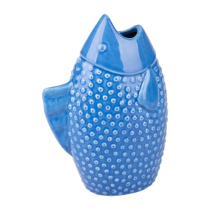 Vaso pesce - Pezzi 3 - 12,9xH18,7x8,2cm - Colore: Blu - Bianchi Dino -