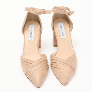 Sandali in simil pelle con tacco comodo quadrato