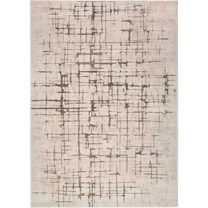 CERES Alfombra moderna de pelo corto crema, varias medidas disponibles.