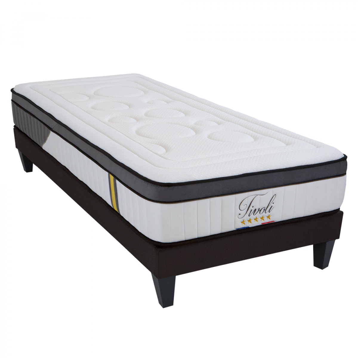 Ensemble Matelas Memoire de forme Tivoli avec sommier en bois