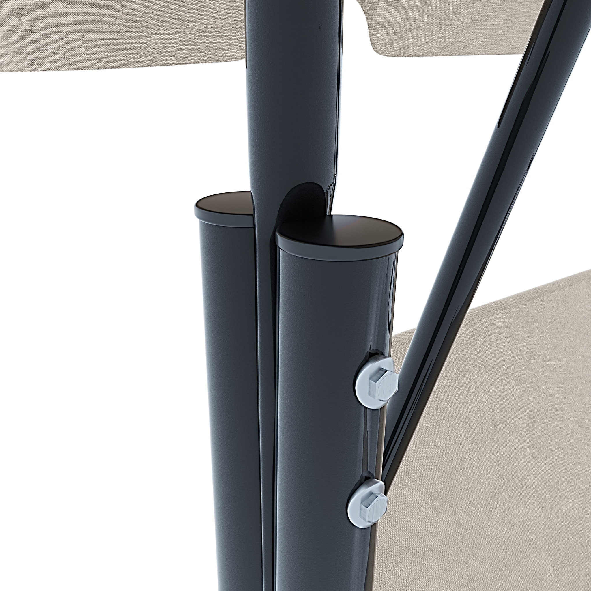 Dondolo 3 Posti Algarve Con Tettuccio Parasole Regolabile Cuscini Imbottiti Struttura Robusta In Acciaio Da Giardino 170 x 110 x 153 cm Beige