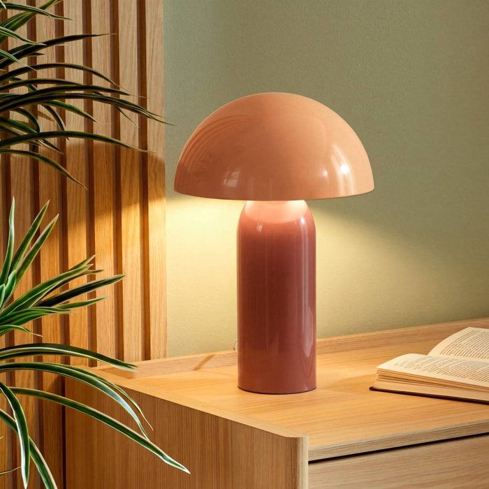 Lampe champignon Lito H. 37 cm marron bicolore