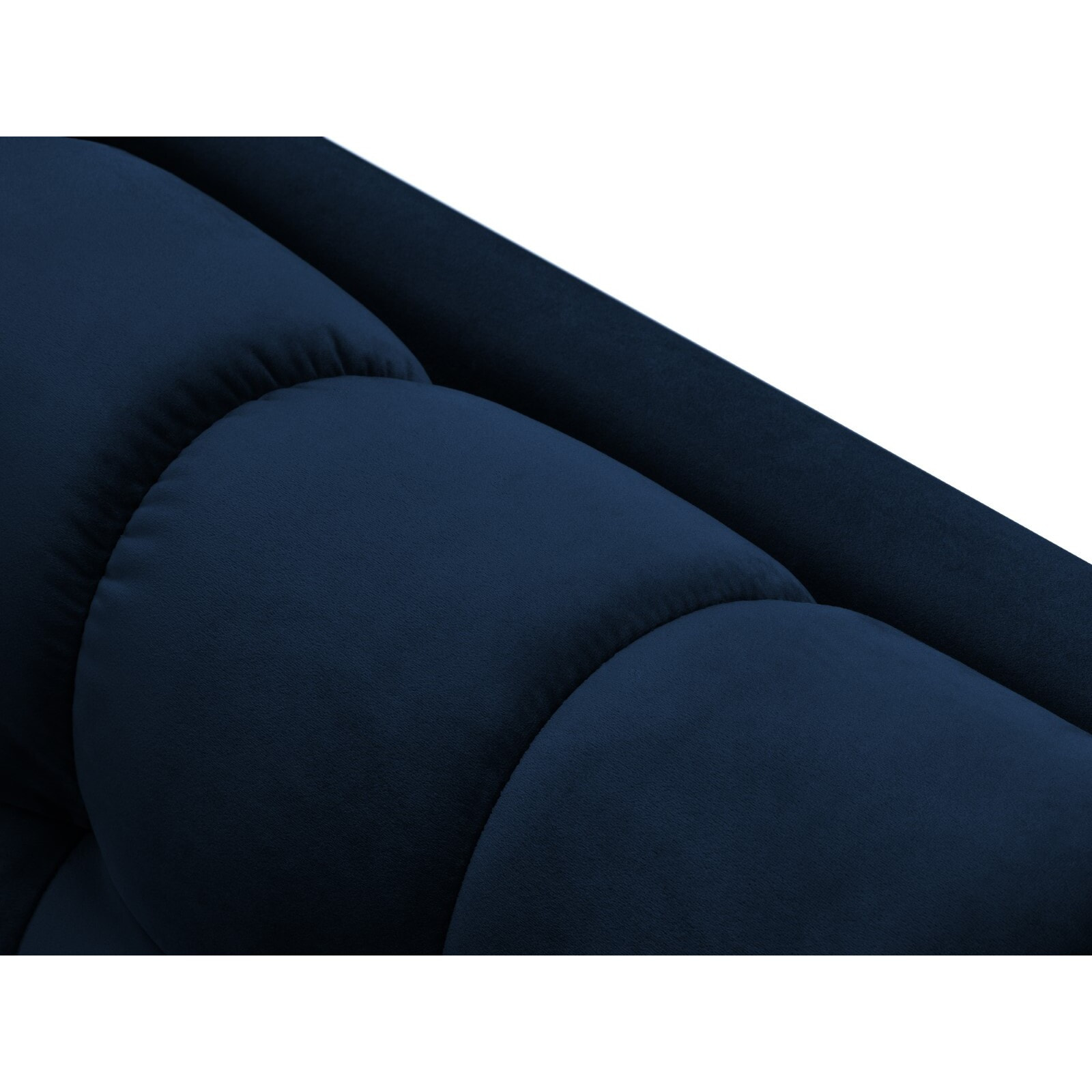 Méridienne gauche "Bali" en velours bleu roi