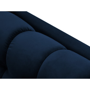 Méridienne gauche "Bali" en velours bleu roi
