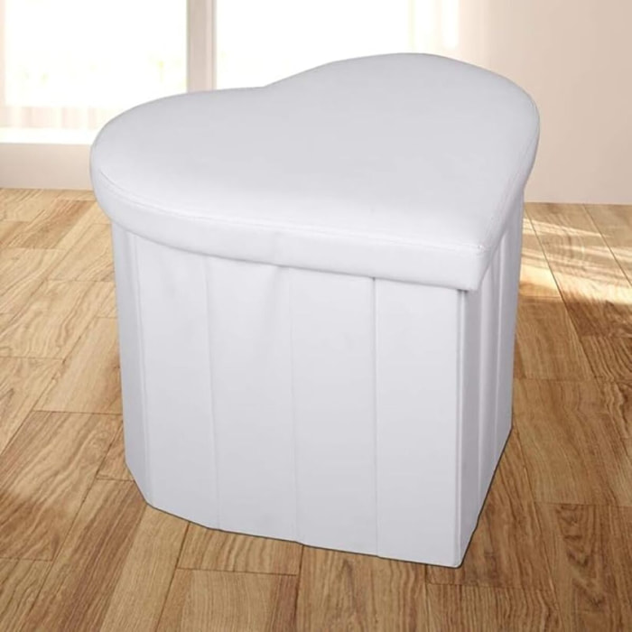Pouf a forma di cuore in ecopelle