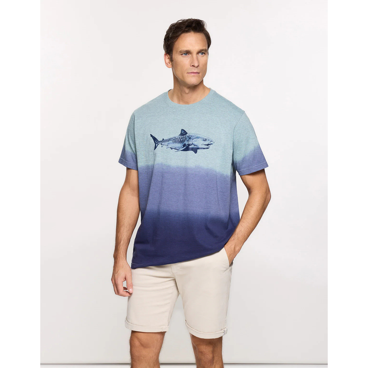 Camiseta Manga Corta Azul - Sharkbay