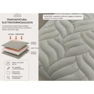 Copriletto Trapuntato Estivo Bicolor Double Face Tinta Unita Life Senape