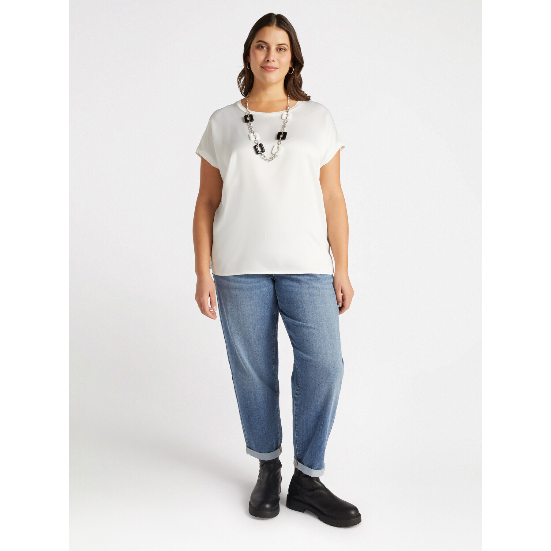 Fiorella Rubino - Blusa de raso - Blanco