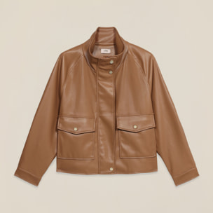 Oltre - Chaqueta corta con cuello alto - Marrón