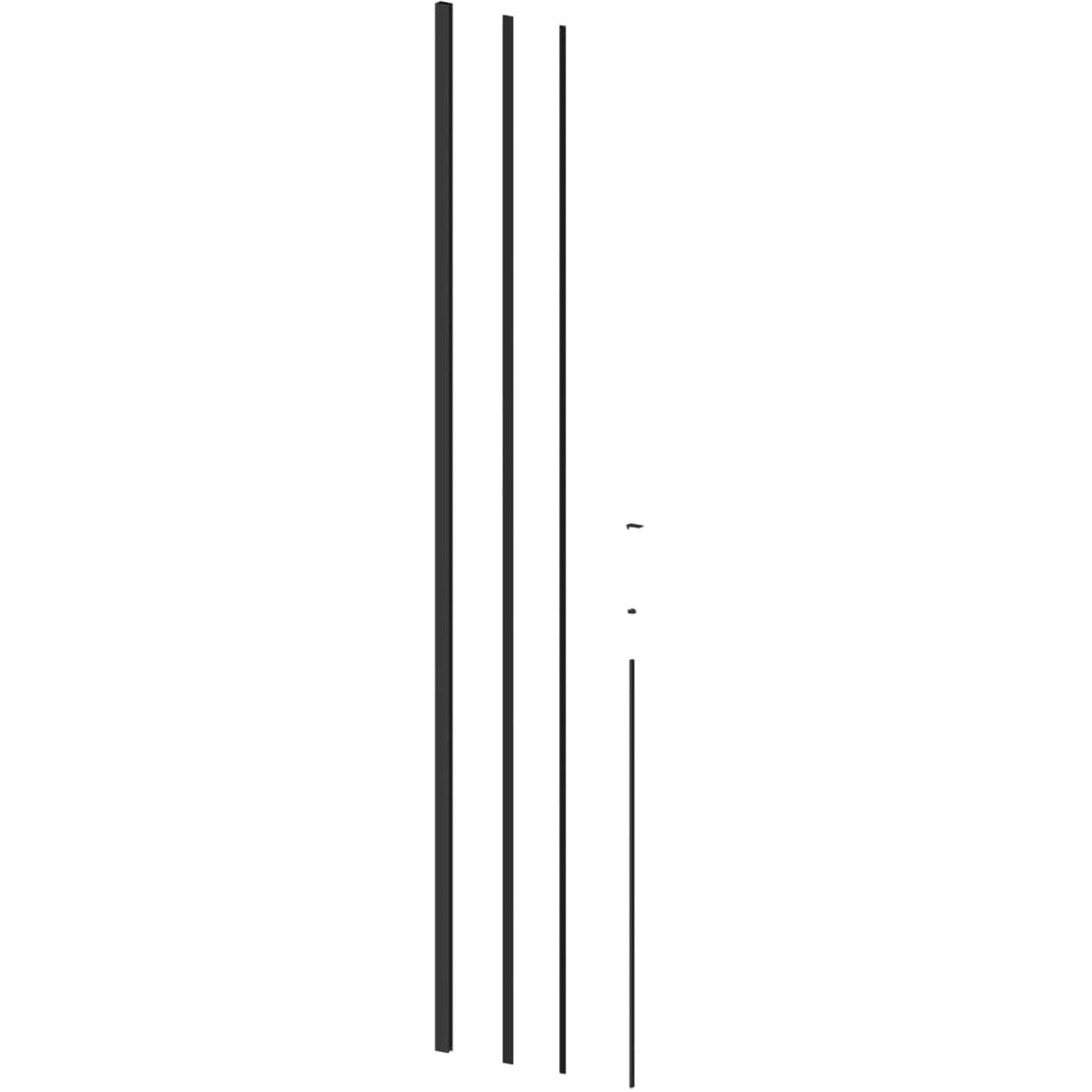Kit de montage pour paroi de douche 195 cm, noir mat (SATWIPROFIL6C)