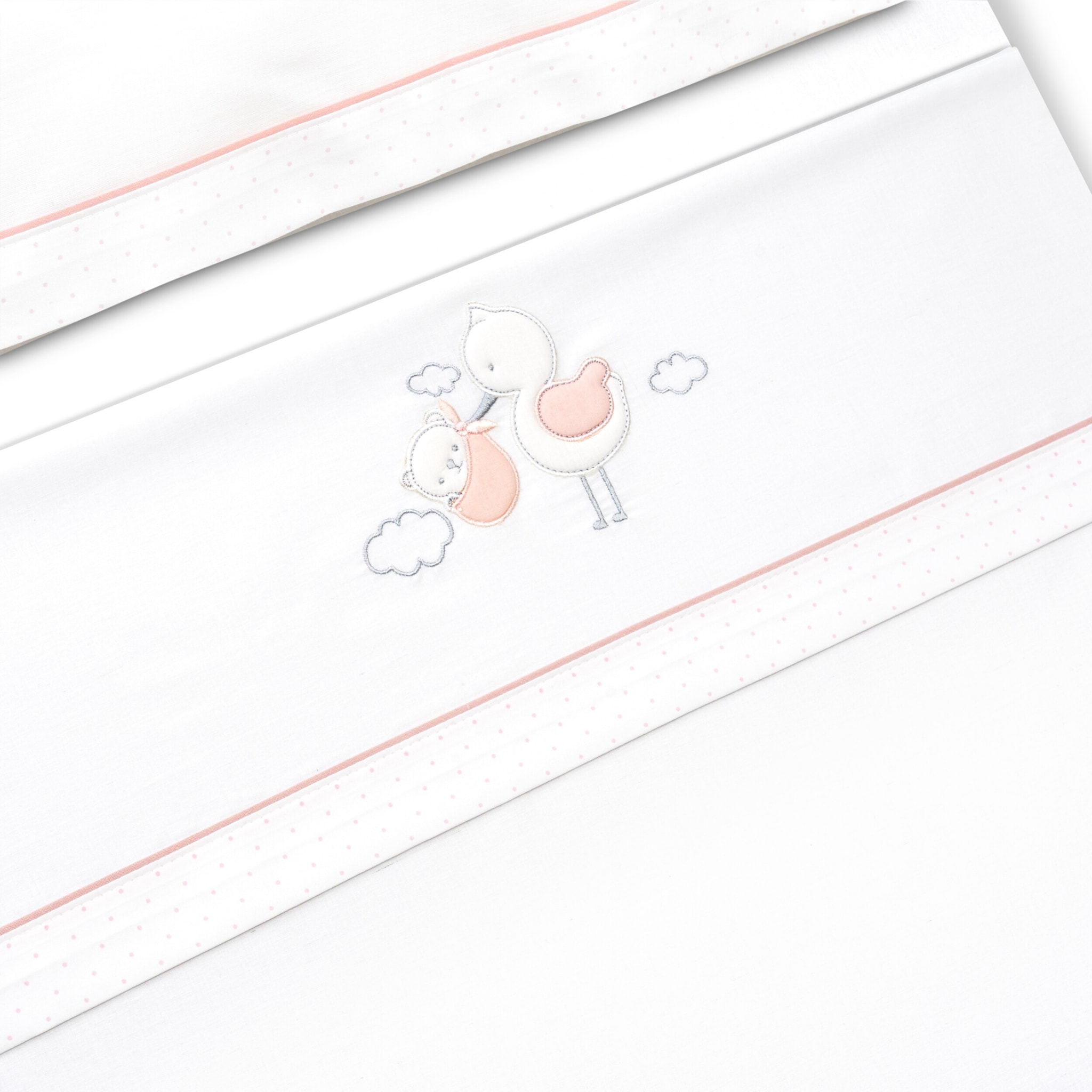 Triptico Minicuna Cigueña Oso Bco/Rosa