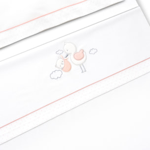 Triptico Minicuna Cigueña Oso Bco/Rosa