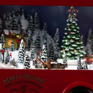 Truck 33xh16, con santa led+musica int - Pezzi 1 - ROSSO - Bianchi Dino SpA