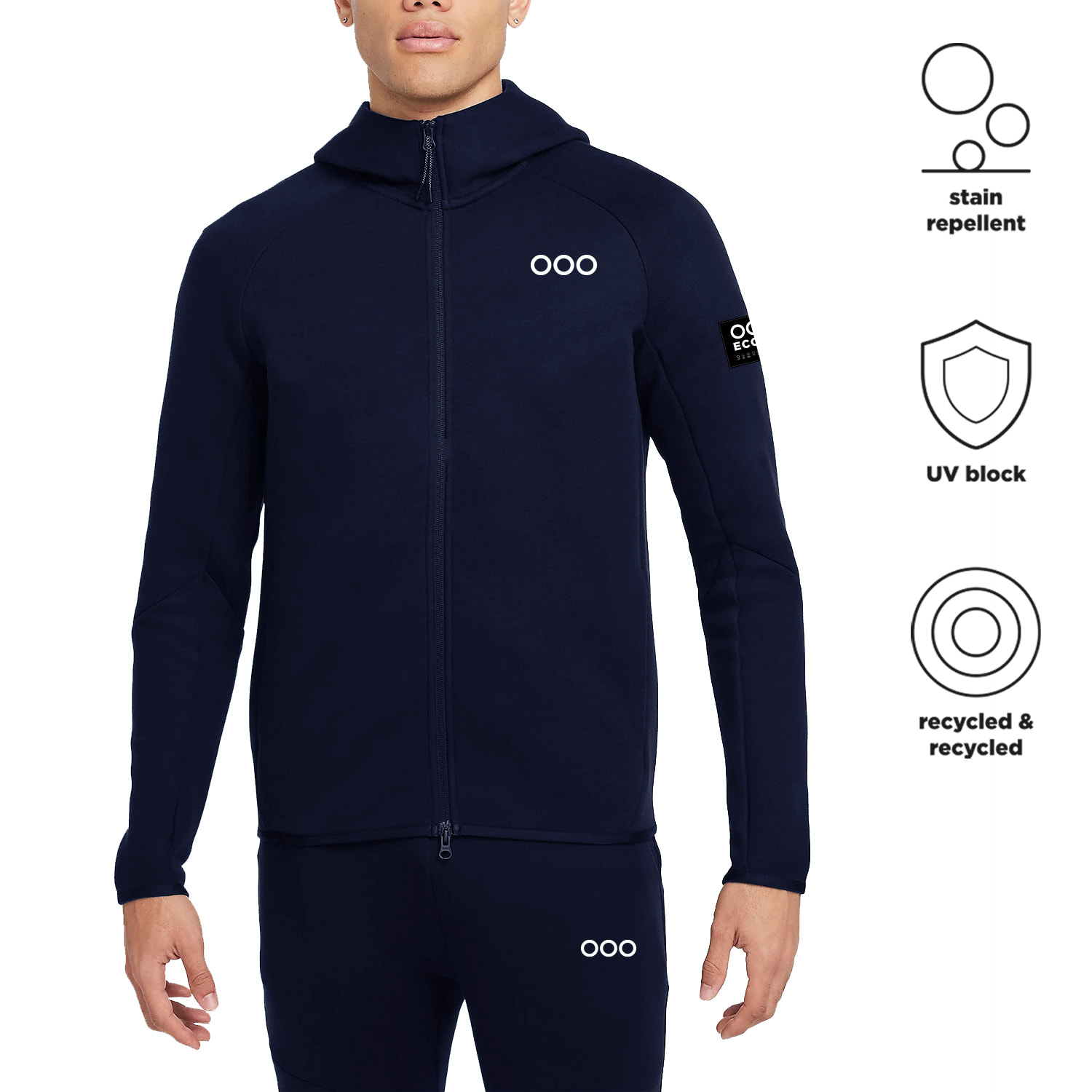 Sudadera ECOON modelo london en color Azul Marino
