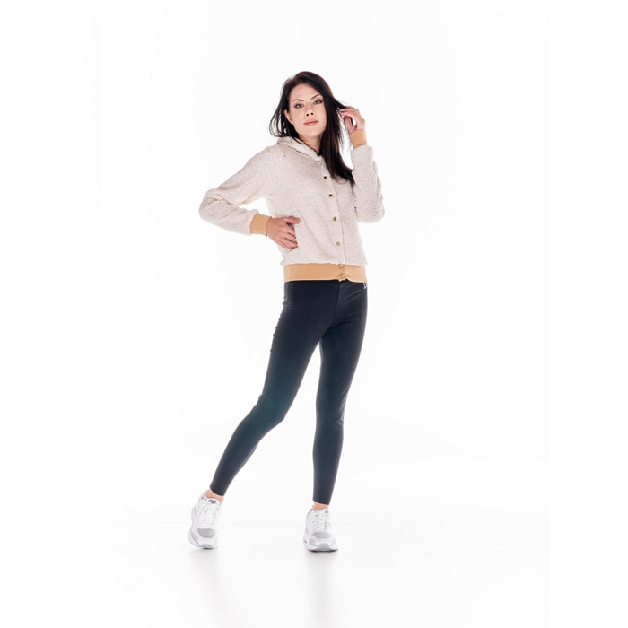 Chaqueta de sherpa con capucha Comfort Zone para mujer