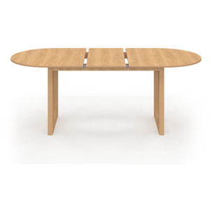 Table repas Mathis plateau extensible 160-200cm bois et pieds design