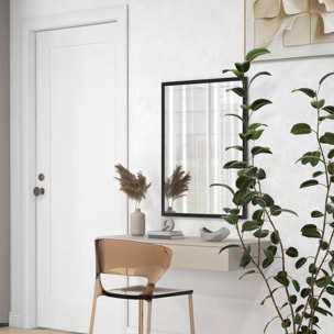 Miroir mural rectangulaire dim. 60L x 80H cm MDF noir