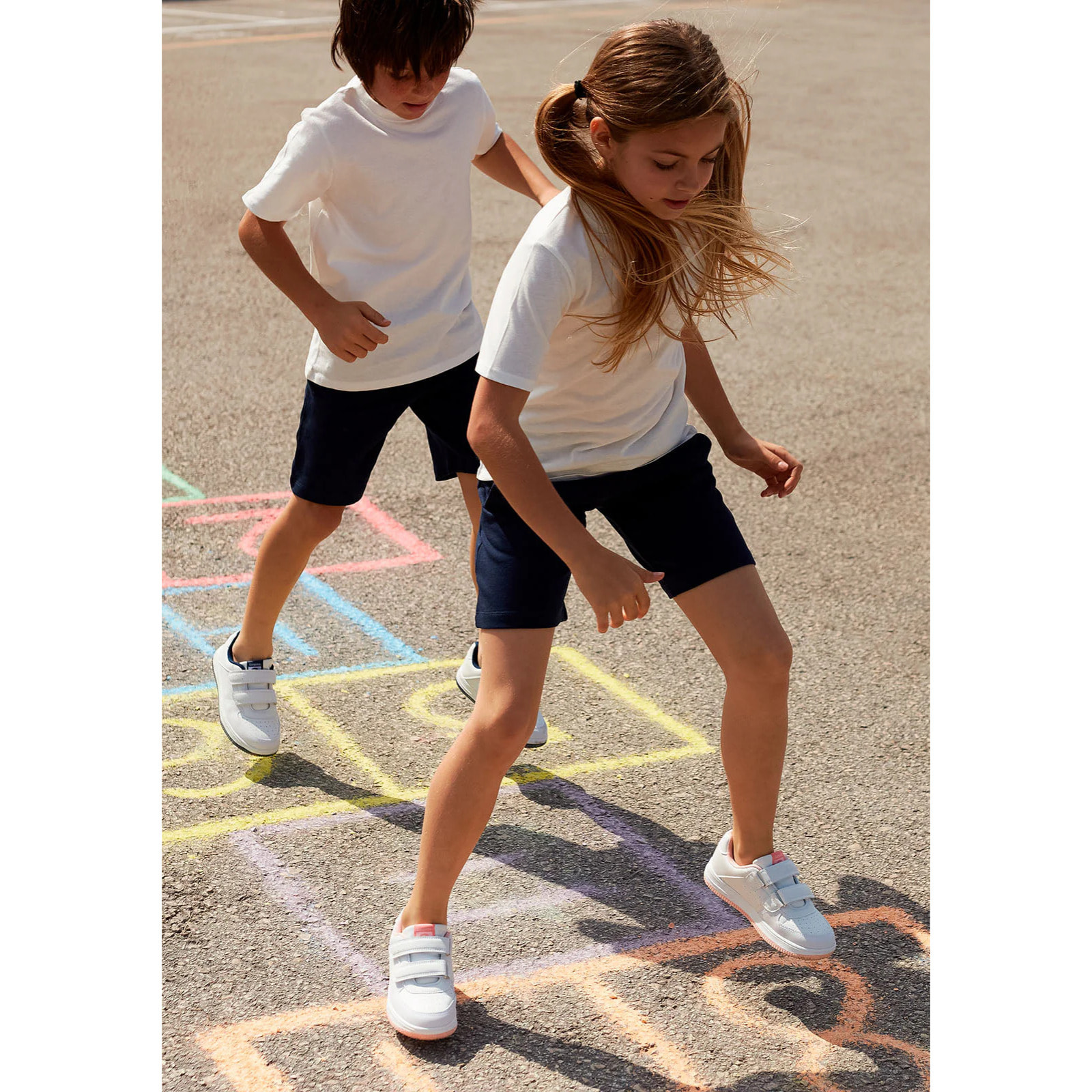 Zapatillas Deportivas Colegiales Unisex Blanco / Rosa Conguitos