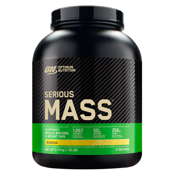 Serious Mass Proteine Whey in Polvere per Sviluppo Muscolare alla Banana - Barattolo da 2,73Kg