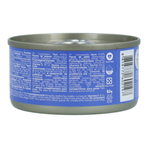Kit Cat Lata Toppers - Atún & Katsobushi 80 g Comida húmeda para gatos en gelatina