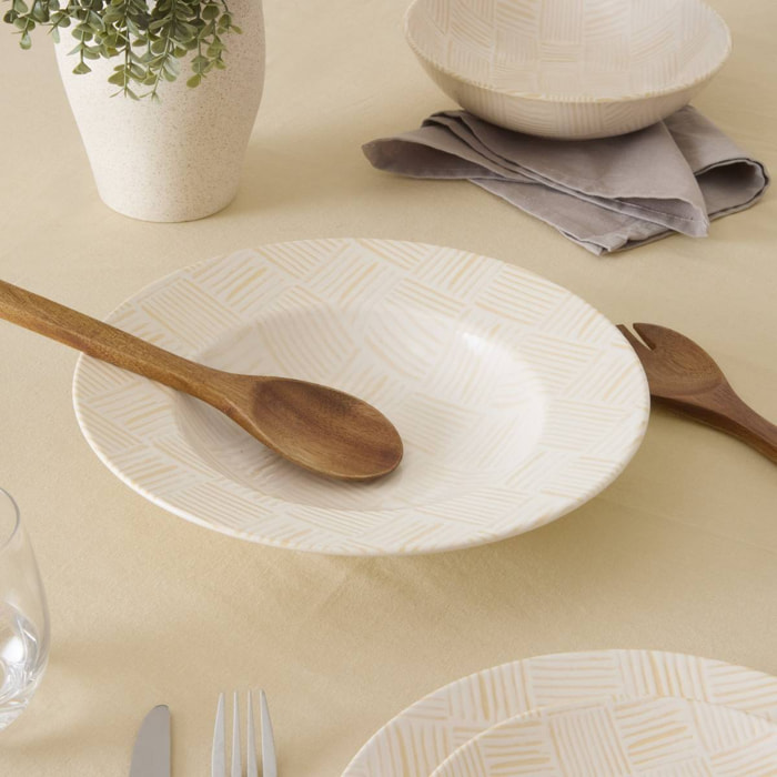 Assiette pâtes Laetitia D28cm creme
