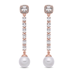 Pendientes Otha acabado oro rosa 18k